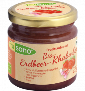 Gem de capsuni si rubarba - eco-bio 235g - Frusano