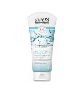 Gel de dus 2 in 1 tub - Basis Sensitiv 200ml - Lavera