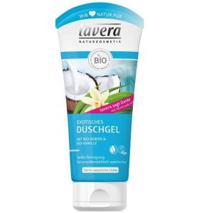 Gel de dus exotic, cu vanilie si cocos - eco-bio 200ml - Lavera