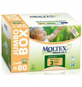 Scutece ECO bebelusi (4-9kg), nr. 3, 80buc - Moltex