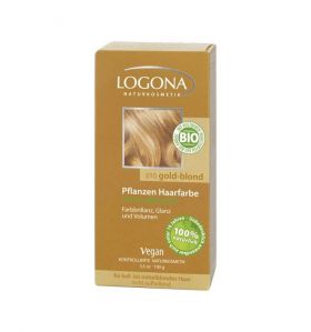 Vopsea de par 100% naturala - Blond auriu 100g - Logona