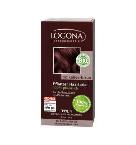 Vopsea de par 100 % naturala - Maro cafea, 100g - Logona