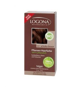 Vopsea de par 100% naturala - Maro ciocolata 100g - Logona