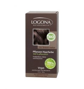 Vopsea de par 100% naturala - Maro natural 100g - Logona