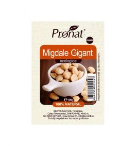Migdale gigant prajite - eco-bio 100g - Pronat