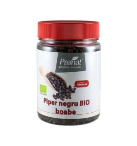 Piper negru boabe - eco-bio 140g - Pet - Pronat