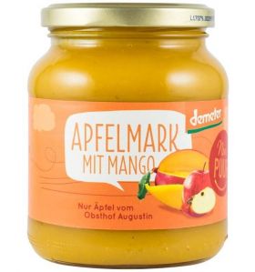 Piure bio de mere cu mango, 360g - Nur Puur