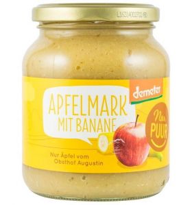 Piure ecologic de mere cu banane, 360g - Nur Puur