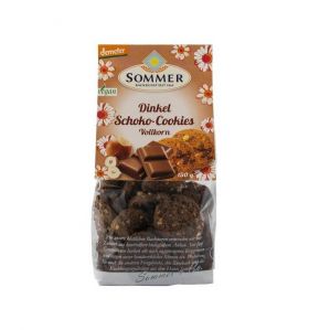 Biscuiti din faina de grau spelta cu ciocolata amaruie si alune, Demeter, eco-bio, 150g - Sommer