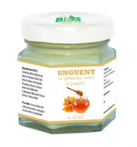 Unguent cu galbenele, miere si propolis, 45ml - Bios Mineral Plant