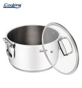 Set de gatit 6 piese, cu manere pliabile, Cooking by Heinner, Milena, inox, gri