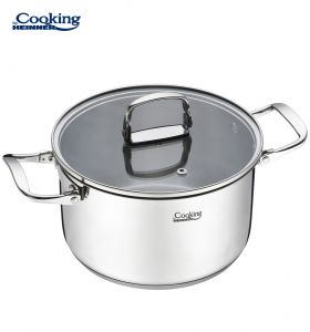 Set de gatit 6 piese, cu manere pliabile, Cooking by Heinner, Milena, inox, gri