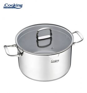 Set de gatit 6 piese, cu manere pliabile, Cooking by Heinner, Milena, inox, gri