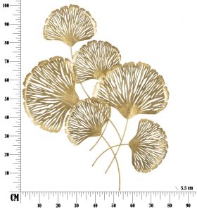 Decoratiune de perete Iris Verticale, Mauro Ferretti, 75x101 cm, fier, auriu