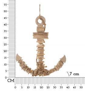 Decoratiune suspendabila Anchor, Mauro Ferretti, 39x7x46 cm, lemn de tanoak, natural