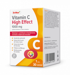 Dr. Max Vitamina C High Effect 1000mg, 30 comprimate mestecabile