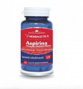 Aspirina naturala Cardioprim - Herbagetica 120 capsule