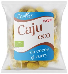 Caju condimentat cu aroma de curry si nuca de cocos Eco-Bio 50g - Pronat