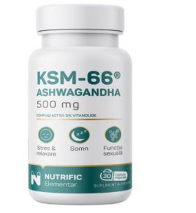 Ashwagandha KSM66 500mg, 30 capsule - Nutrific