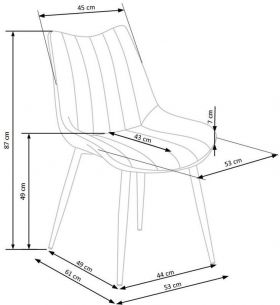 Scaun living HM K388 gri