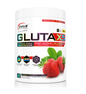 Gluta-X5 cu aroma de capsuni, 405g, Genius Nutrition
