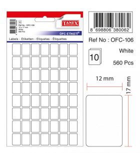 Etichete Autoadezive Albe, 12 X 17 Mm, 560 Buc/set, Tanex