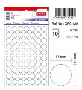 Etichete Autoadezive Albe, D13 Mm, 700 Buc/set, Tanex