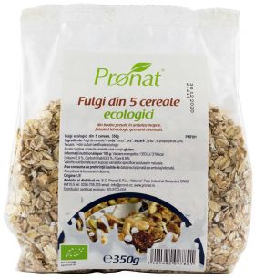 Fulgi din 5 cereale - eco-bio 350g - Pronat