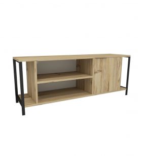 Comoda TV, Kalune Design, Bond, 120x54x30 cm, Pâslă / Negru