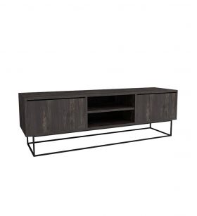 Comoda TV, Kalune Design, Escape 140, 140x50x40 cm, Maro închis/Negru