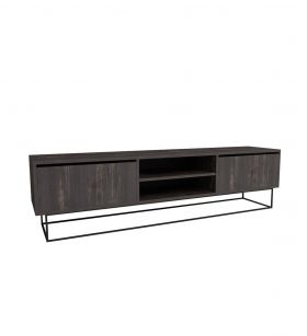 Comoda TV, Kalune Design, Escape 180, 180x50x40 cm, Maro închis/Negru