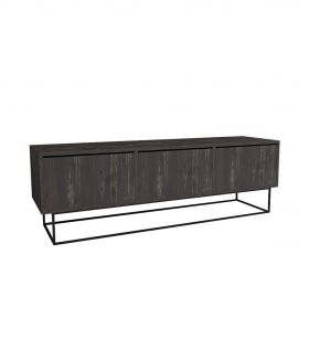 Comoda TV, Kalune Design, Kordon 140, 140x50x40 cm, Maro închis/Negru