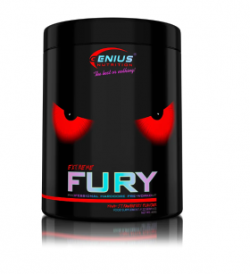 Pre-Workout cu aroma de kiwi si capsuni Fury Extreme, 400g, Genius Nutrition