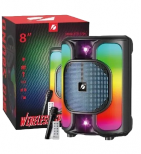 Boxa Portabila 8" KTS-1766 RGB cu Microfon si Telecomanda