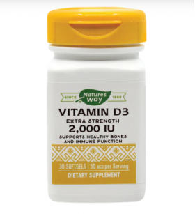 Vitamin D3 2000UI 30tb - Nature's Way - Secom