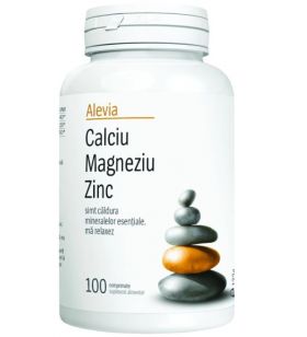 Calciu Magneziu Zinc, 100 comprimate, Alevia