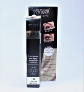 Corector acoperire mare, Lady Model, Bye Under Eye Waterproof, 102 Creamy Natural, 20 ml