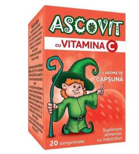 Ascovit Capsuni 100mg 20 comprimate - HIPOCRATE