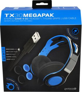 Accesoriu gaming Gioteck TX30 Megapack pentru PS4 (Casti + Thumbs Grips + Cablu USB)