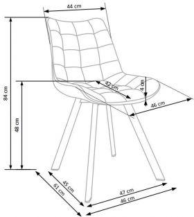 Scaun living HM K332 albastru