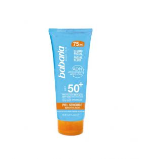 Crema faciala SPF 50+ pentru piele sensibila Facial Fluid, 75ml, Babaria