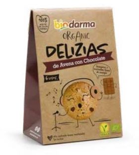 Biscuiti din ovaz cu ciocolata ECO-BIO 45g Bio Darma
