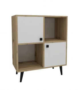 Consola, Kalune Design, Balek, 75x105x40 cm, Stejar / Alb