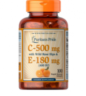 Puritan s Pride Vitamina C si E 500 mg 400 UI