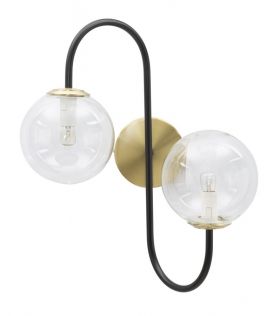 Mauro Ferretti LAMPA DE PERETE FIER NEGRU CM 36x24x45