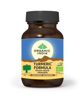 Turmeric Formula previne natural inflamatiile, 60 capsule, Organic India