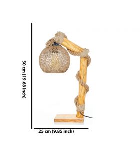 Lampa de masa, FullHouse, 390FLH1773, Lemn, Natural