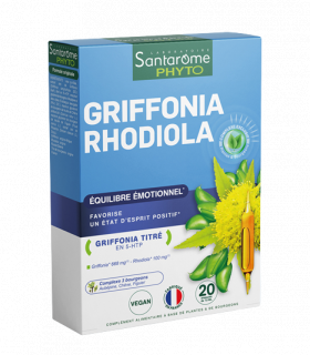 Griffonia Rhodiola, 20 fiole, Santarome Bio