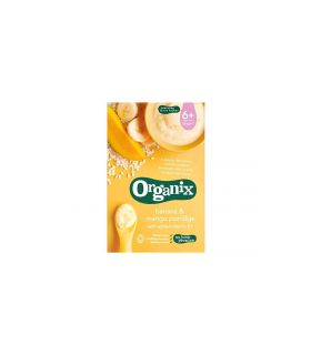 Cereale din orez integral cu porumb banane si mango 6+ 120g ECO-BIO, Organix