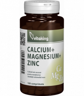 Calcium Magneziu si Zinc, 100cpr - VITAKING